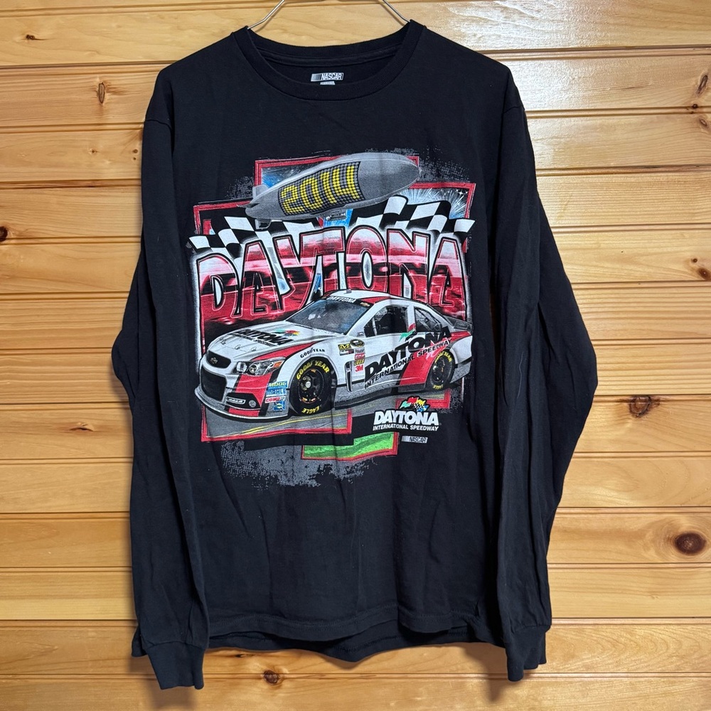 NASCAR 2014 Daytona Black Long Sleeve Graphic Tee Medium